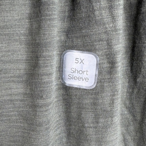 New Catherines Short Sleeve Cotton Shirt size 5X Green - Picture 5 of 9